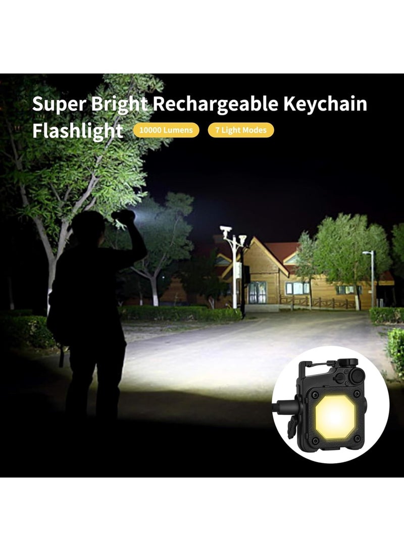 Cobest Keychain Flashlight, 1500 Lumens Bright Rechargeable Keychain, 6 Light Modes, Magnetic Keychain Flashlights Pocket Keychain Light with Bracket and Screwdriver, for Camping and Hiking - Image 5