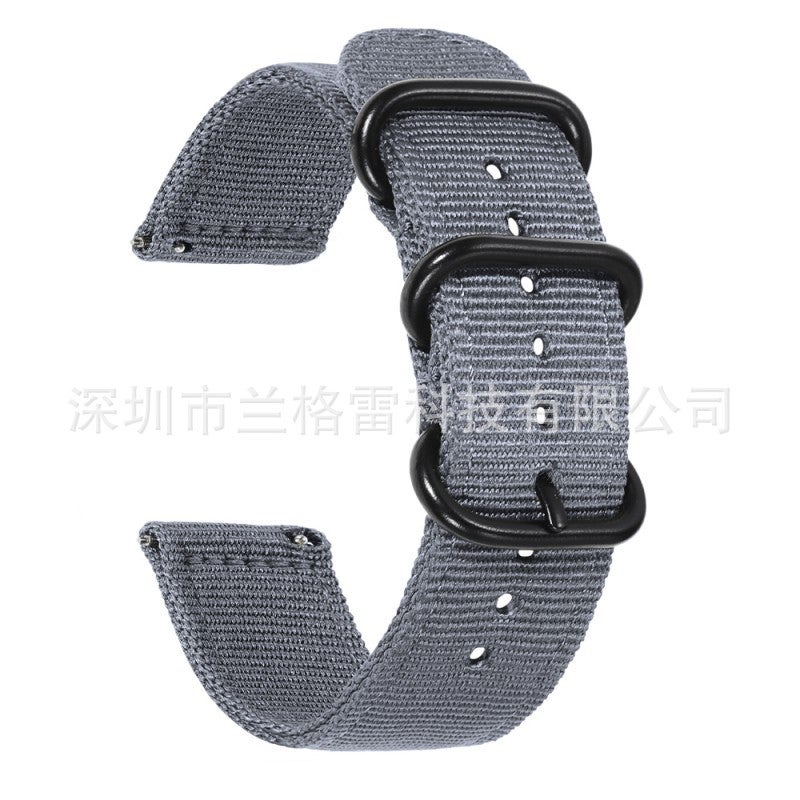 Samsung Gear S3/S2 Thickened Nylon Canvas Watch Band Quick Detach Universal Strap 18/20/22/24Mm - Image 1
