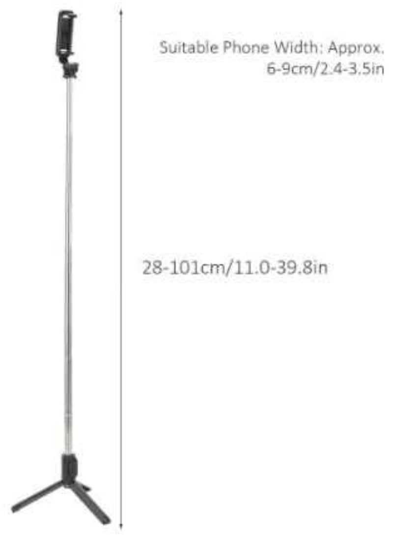 ELTRAZONE - Q01 Extendable Selfie Stick Tripod Bluetooth Remote and Fill Light Phone Recording - Image 1