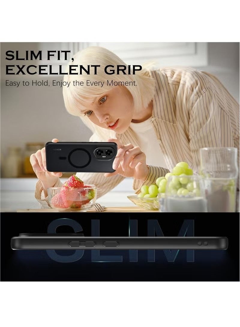 جراب هاتف مغناطيسي لهاتف Honor 400 5G، غطاء خلفي شفاف غير لامع لحماية الهاتف، غطاء نحيف - Image 4