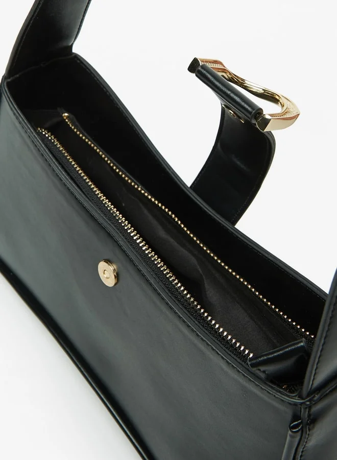 فلورا بيلا Solid Shoulder Bag with Metallic Accent