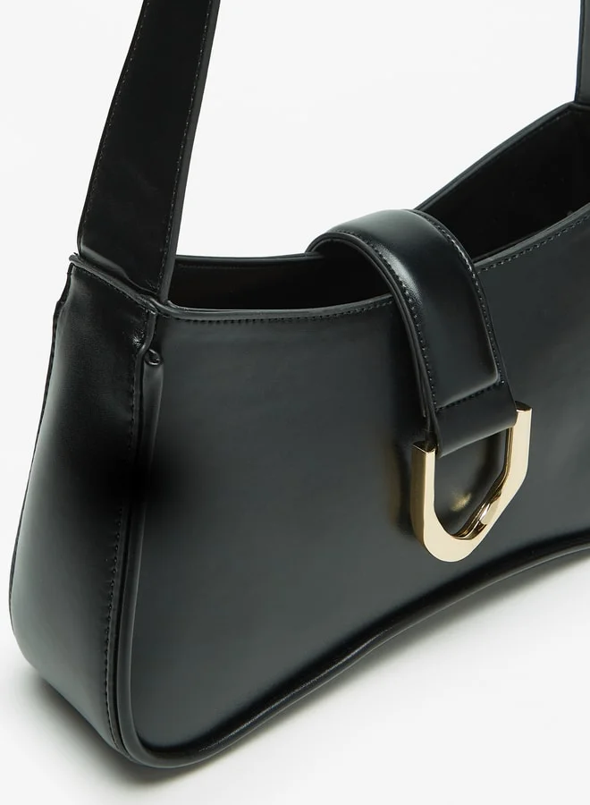 فلورا بيلا Solid Shoulder Bag with Metallic Accent