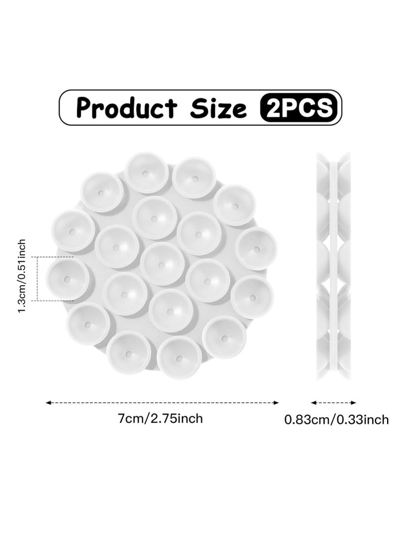 Silicone Suction Cup Phone Case Mount Double Sided, Phone Accessories Hands-Free Strong Grip Holder for Selfies and Videos, Silicon Phone Stand for iPhone and Android (White) - Image 2