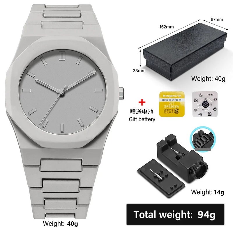 Y&D Luxury Men's Quartz Watch Square Glass Casual Black Classic Arabic Numbers Business Fashion Reloj Hombre Wristwatches - Image 1