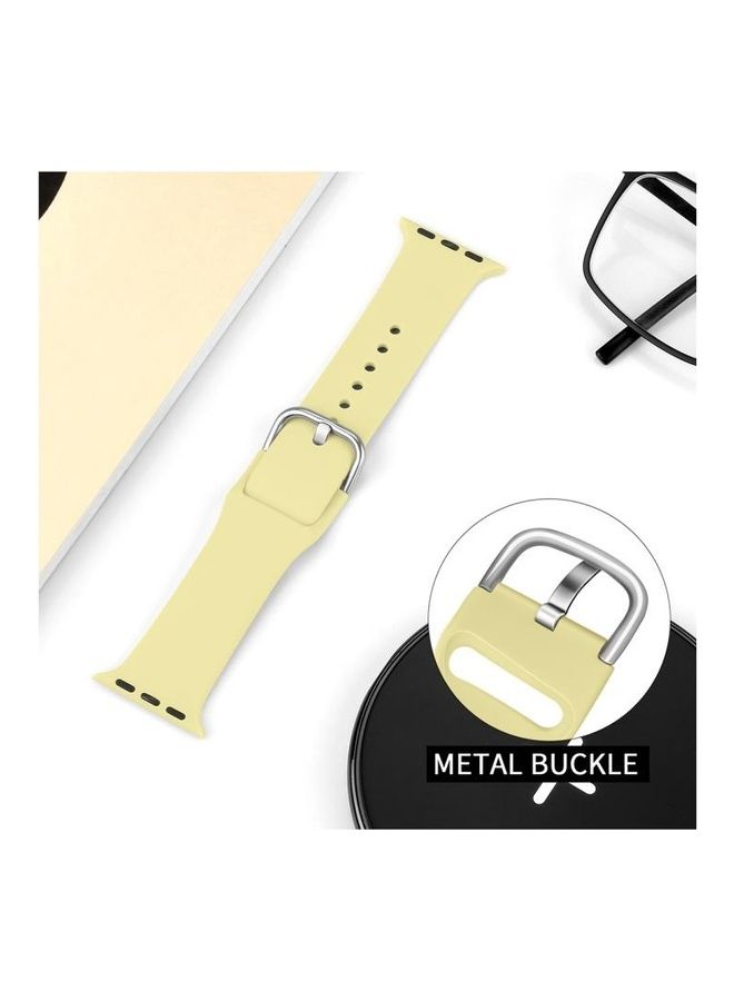 BGM Replacement Band for Apple Watch Series 1/2/3/4/5/6/SE 38/40mm Yellow - Image 5