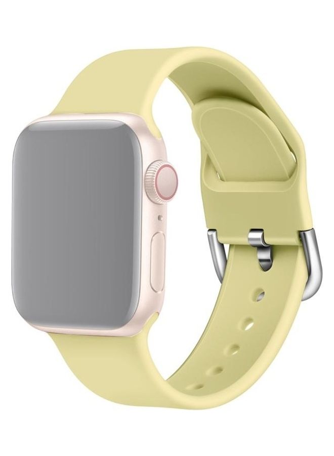 BGM Replacement Band for Apple Watch Series 1/2/3/4/5/6/SE 38/40mm Yellow - Image 1