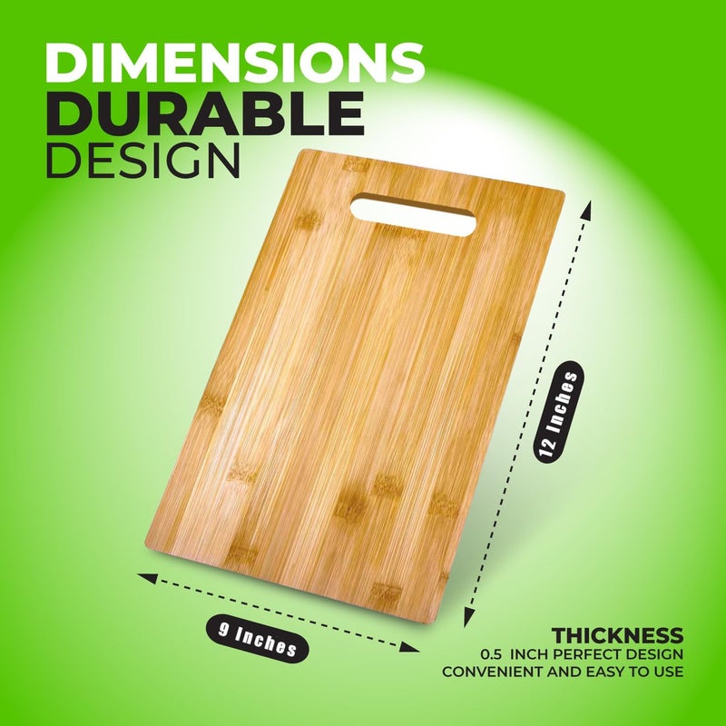 Ven-Trap Bamboo Cutting Board | For Customized, Personalized Engraving Purpose | Premium Bamboo Board (Rectangular 12" X 9") - Image 2