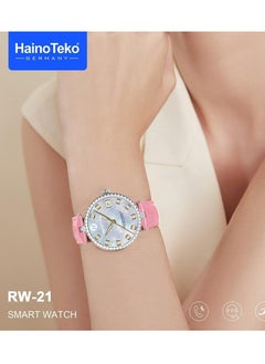 هينو تيكو ساعة هانيوهيكو الذكية RW21 للنساء | شاشة لمس شحن لاسلكي لنظامي التشغيل IOS وAndroid للنساء  - Image 2