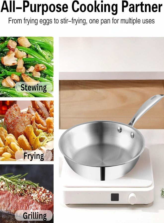 VINOD مقلاة فينود بلاتينيوم ثلاثية الطبقات من الفولاذ المقاوم للصدأ 24 سم - Image 3