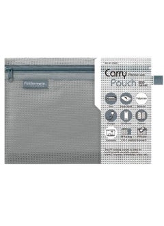 Foldermate A4 Size Multi Purpose Carry Pouch With Zipper Lock Grey 