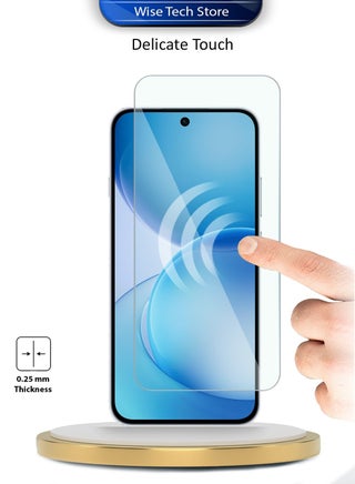 [حزمة 2] واقي شاشة زجاجي مقسى 9H 2.5D من سلسلة WTech الممتازة بحواف منحنية لجهاز Oppo Reno16 F 5G 2026 / Reno 16 FS 5G 2026 (MSG9CN) - شفاف - view 3