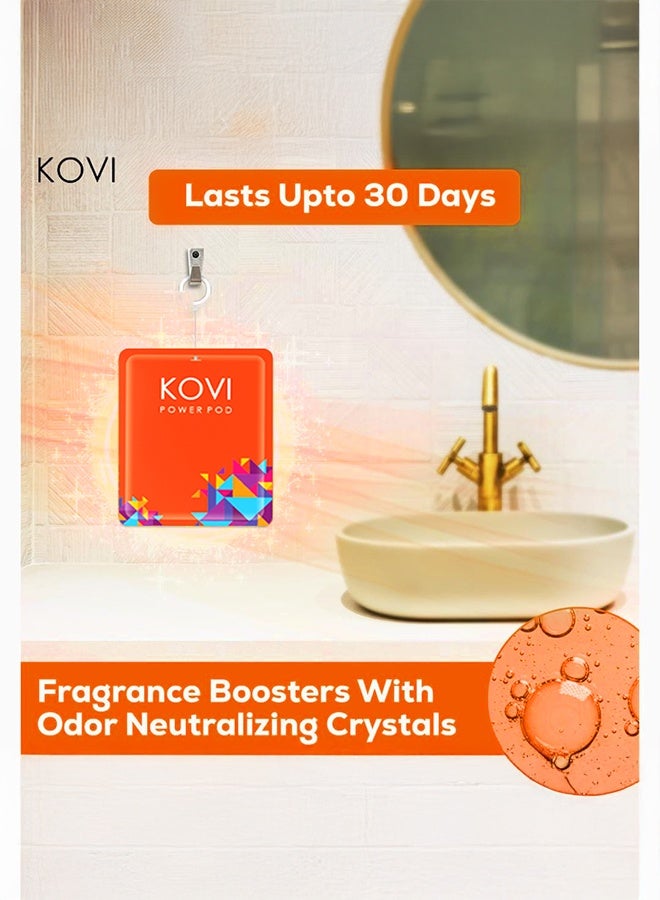 Kovi Air Fragrance Power Pod For Bathroom And Car Long-Lasting Fragrance Of Citrus Dozen Infused With Essential Oils Lasts Up To 30 Days 10Gm  - Image 4