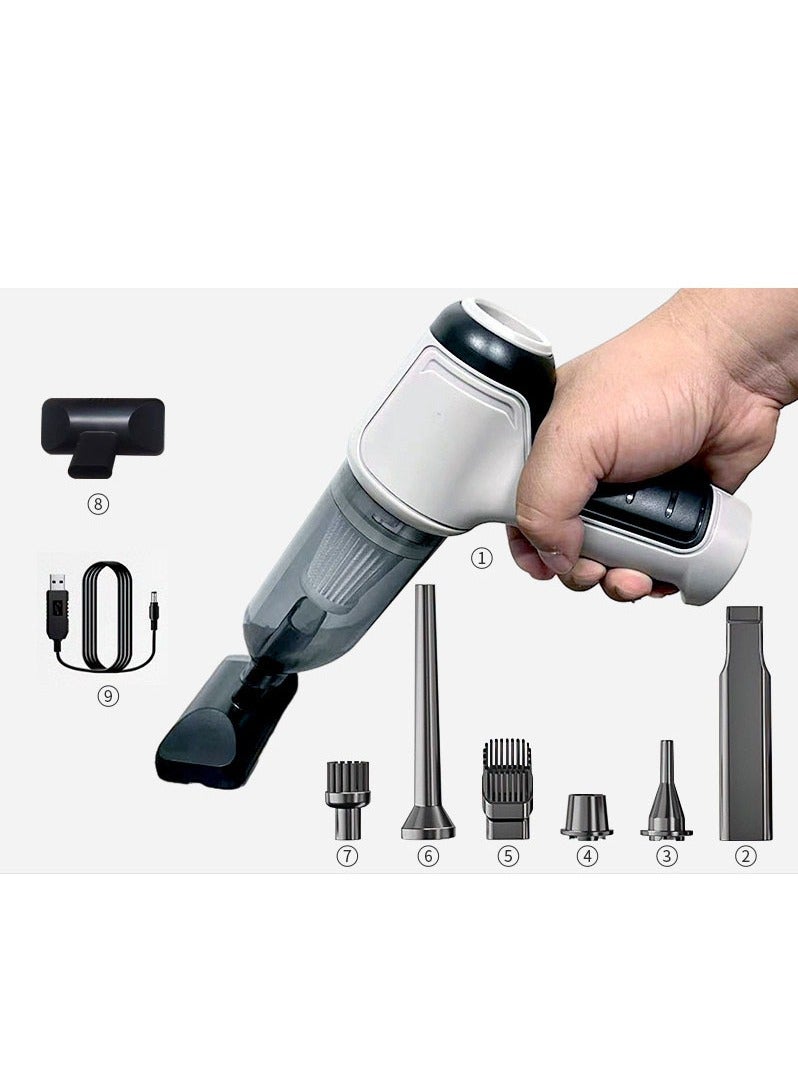 Furtey Car Vacuum Cleaner, Air Duster, Cleaning Machine, Wireless Multifunctional, Brushless Dual-purpose Household, Inflatable Powerful High-power Car Dust Blower, Speed 35500r/min, High-density Lithium Battery  - Image 1
