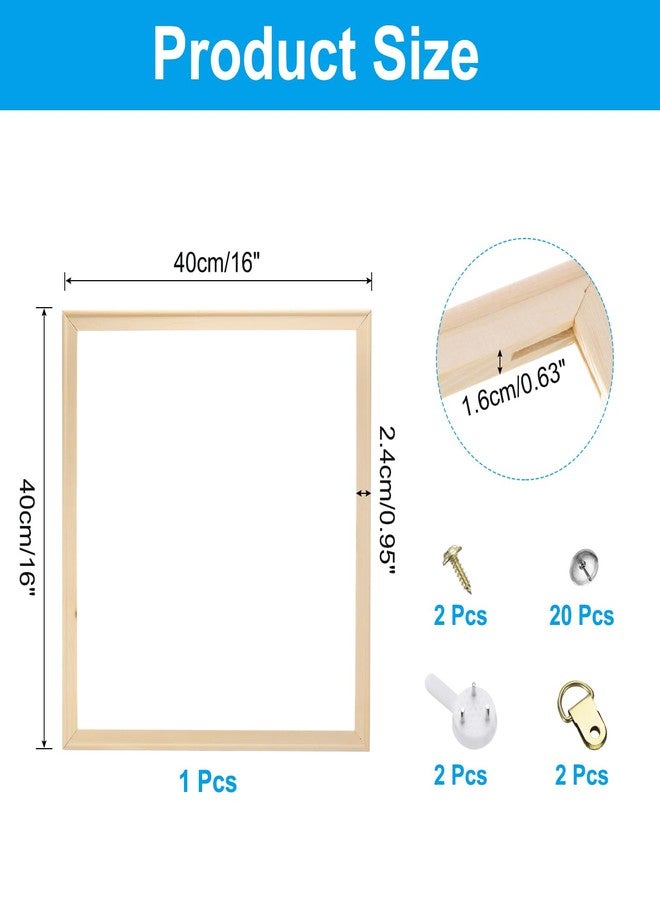 PATIKIL 16x16 inch Canvas Stretcher Bars, DIY Removable Wooden Canvas Frames Kit for Oil Paintings Poster Picture Photo, Arts Accessory, Paint by Numbers - Image 2