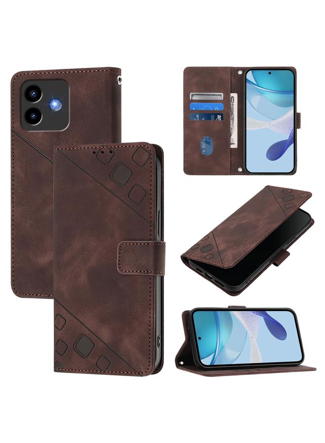 Zaboon Case For Cubot Note 40 Skin-feel Embossed Leather Phone Case - Image 1