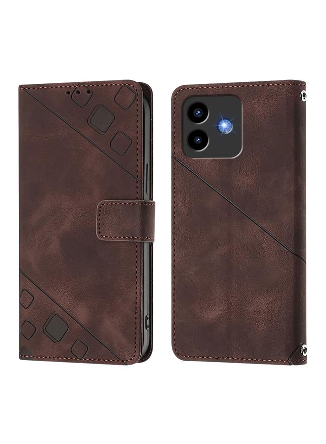 Zaboon Case For Cubot Note 40 Skin-feel Embossed Leather Phone Case - Image 2