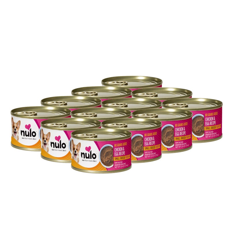 Nulo Grain-Free Small Breed Wet Canned Puppy Dog Food, Chicken and Egg, 2.8 Ounce, 12 Cans - Image 1