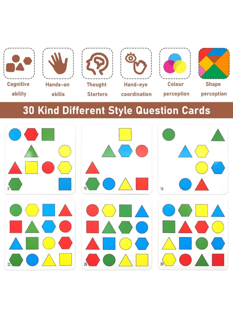Geometric Shape Matching Game for Kids – Educational Color and Shape Sorting Toy with Bases, Cards and Bell – Brain Development and Fast Thinking Game for 2 Players – Ideal for Children 3 Years and Above