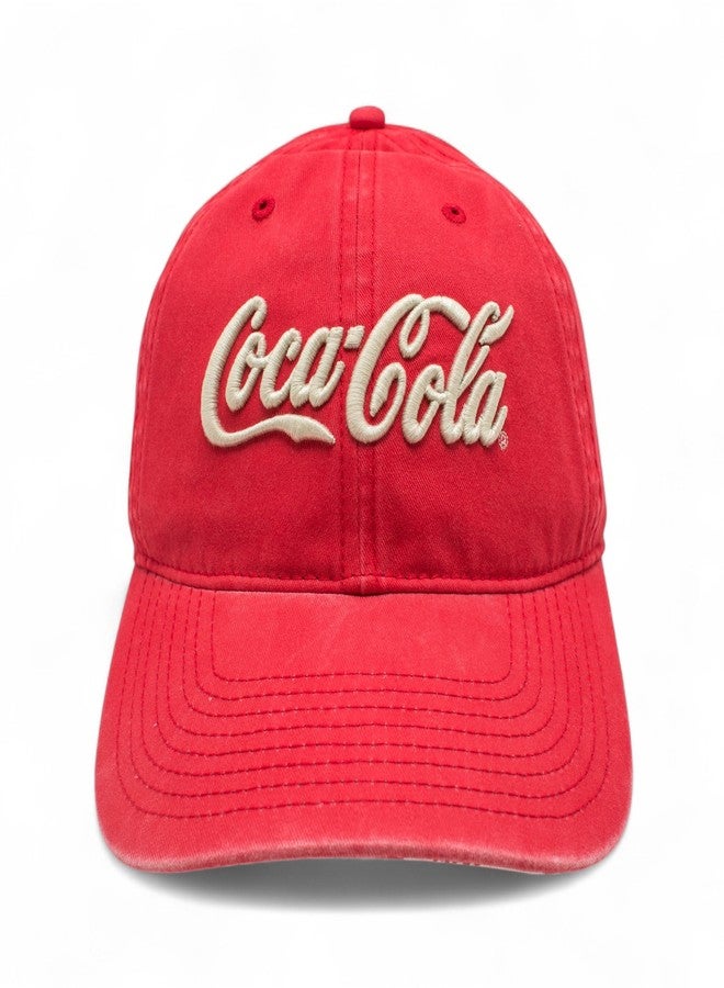 AMERICAN NEEDLE Coca-Cola New Raglan Adjustable Buckle Strap Baseball Dad Hat, Red (COKE-1915A-RED) - Image 2