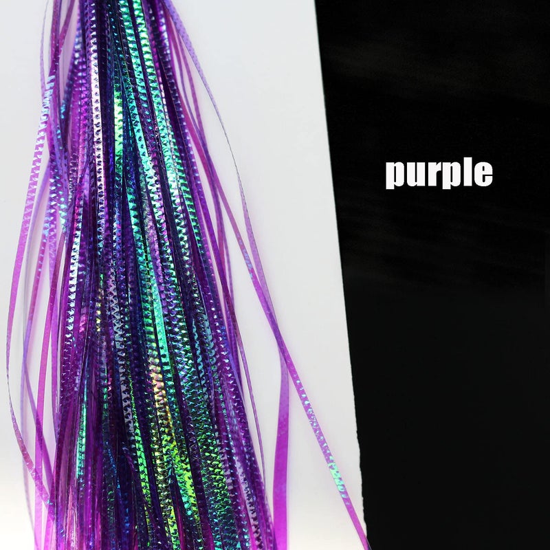 Tigofly 5 Packs/lot Lateral Scale 0.4" 1mm Width Crimped Flashabou Tinsel Pike Bass Fresh&Saltwater Streamers Fly Tying Materials - Image 3