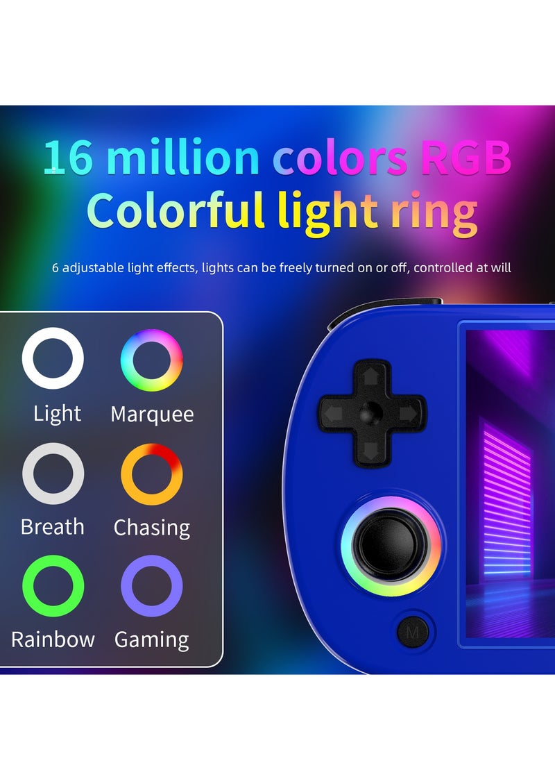 ANBERNIC  - Retro RG40XX H Portable Game Console, 64-bit, Linux, 4.0-inch IPS screen, Compatible with 5G WiFi, Bluetooth, HDMI-TV output (Blue, 64GB) - Image 1