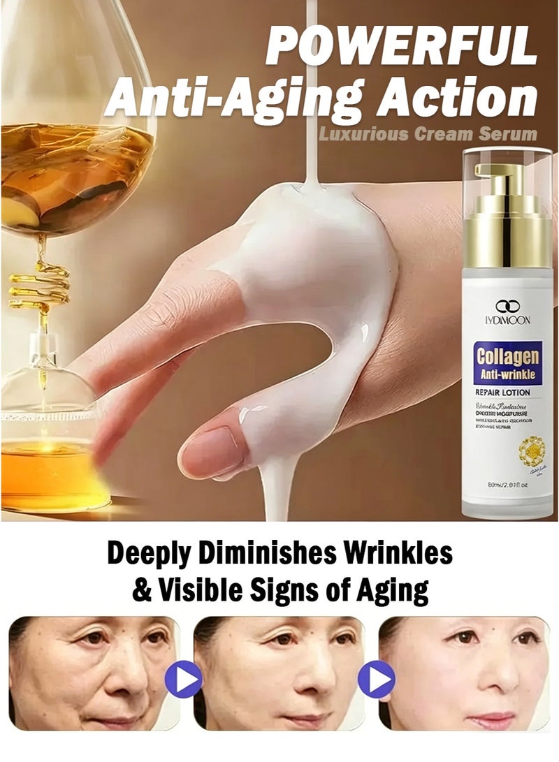 LYDIMOON Collagen Anti Wrinkle Repair Lotion Hydrating Moisturizing Firming Brightening 80ml - Image 4