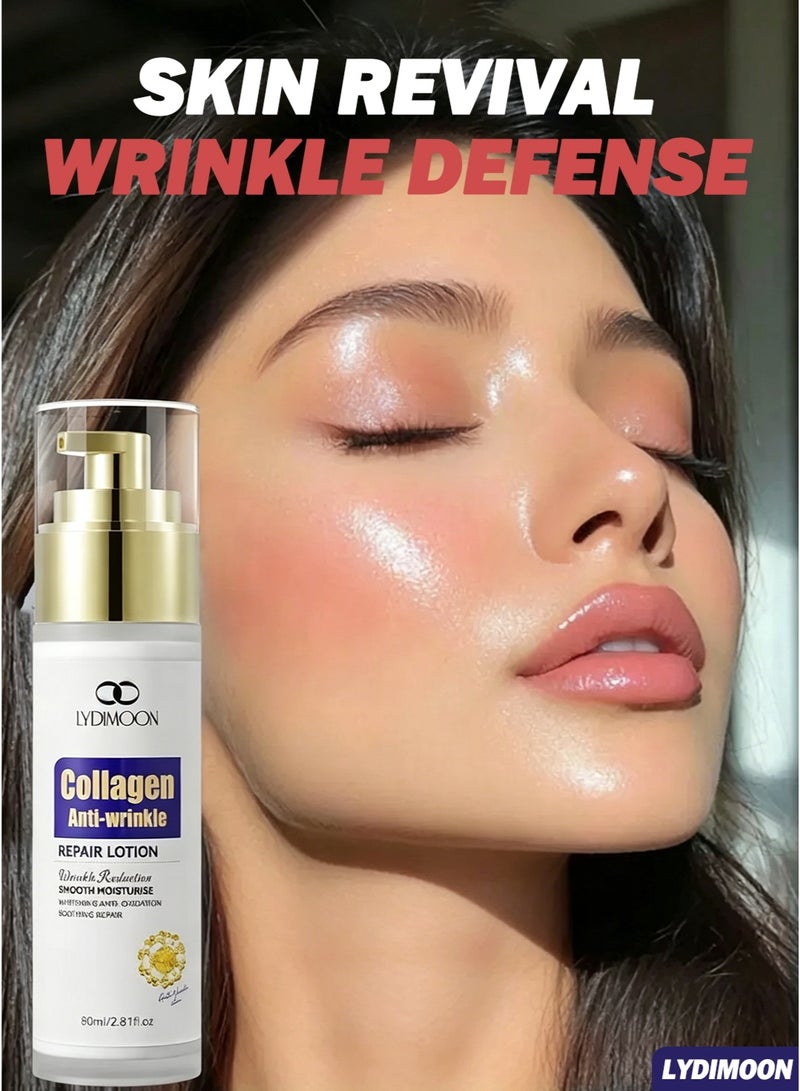 LYDIMOON Collagen Anti Wrinkle Repair Lotion Hydrating Moisturizing Firming Brightening 80ml - Image 1
