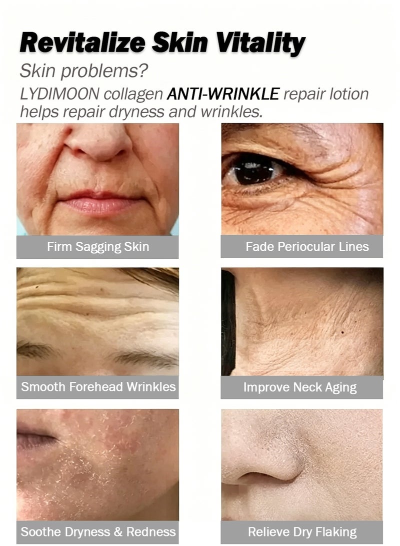 LYDIMOON Collagen Anti Wrinkle Repair Lotion Hydrating Moisturizing Firming Brightening 80ml - Image 2