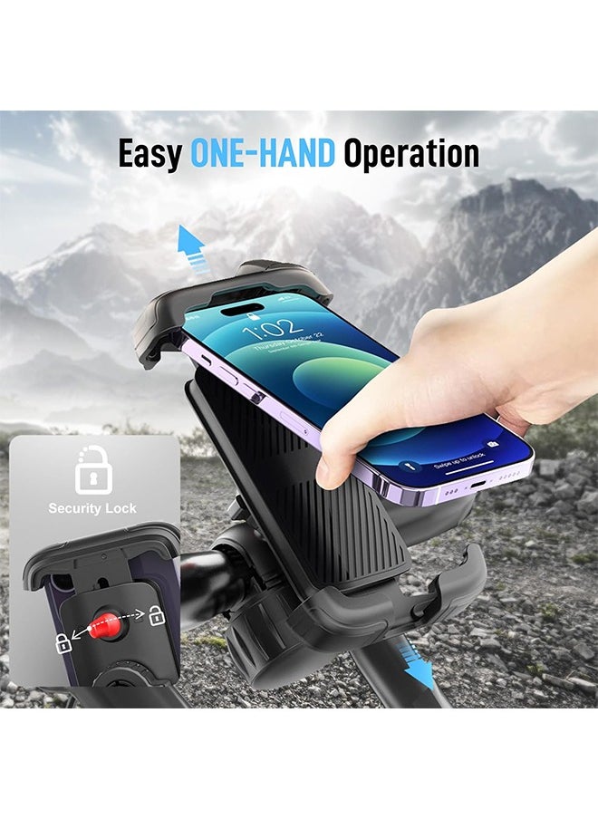 Lemon 360 Degrees Rotation Bike Phone Holder, Electric Scooter Motorcycle Phone Mount, Bicycle Phone Holder, Handlebar Phone Mount, Bike Accessories, Black  - Image 2