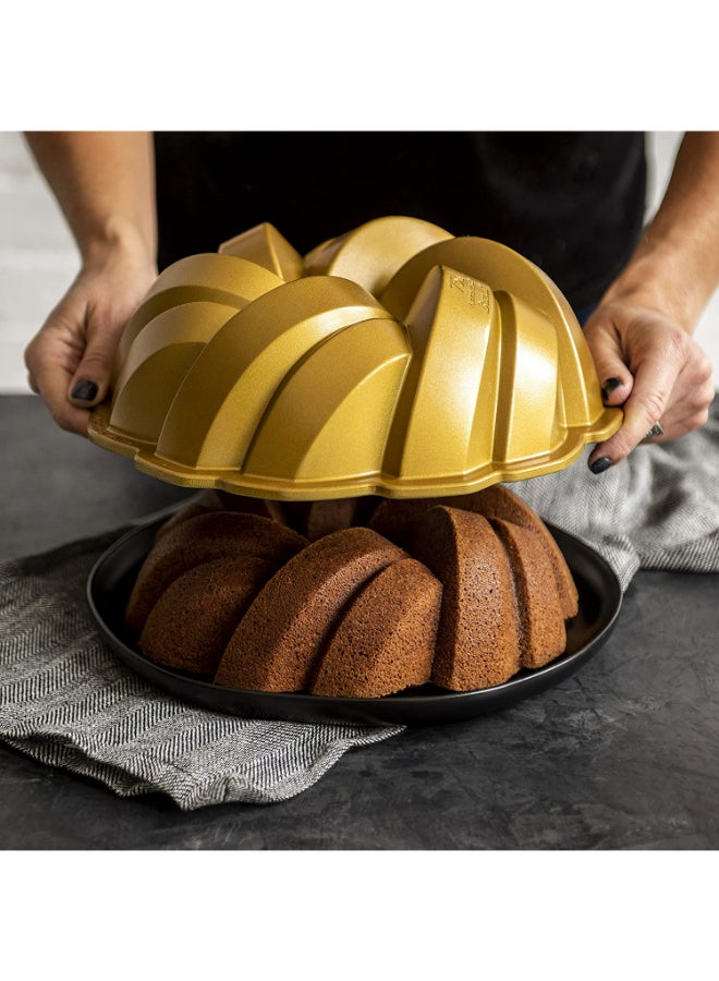 NORDICWARE Nordic Ware 75th Anniversary Gold Braided Bundt Pan - Image 4
