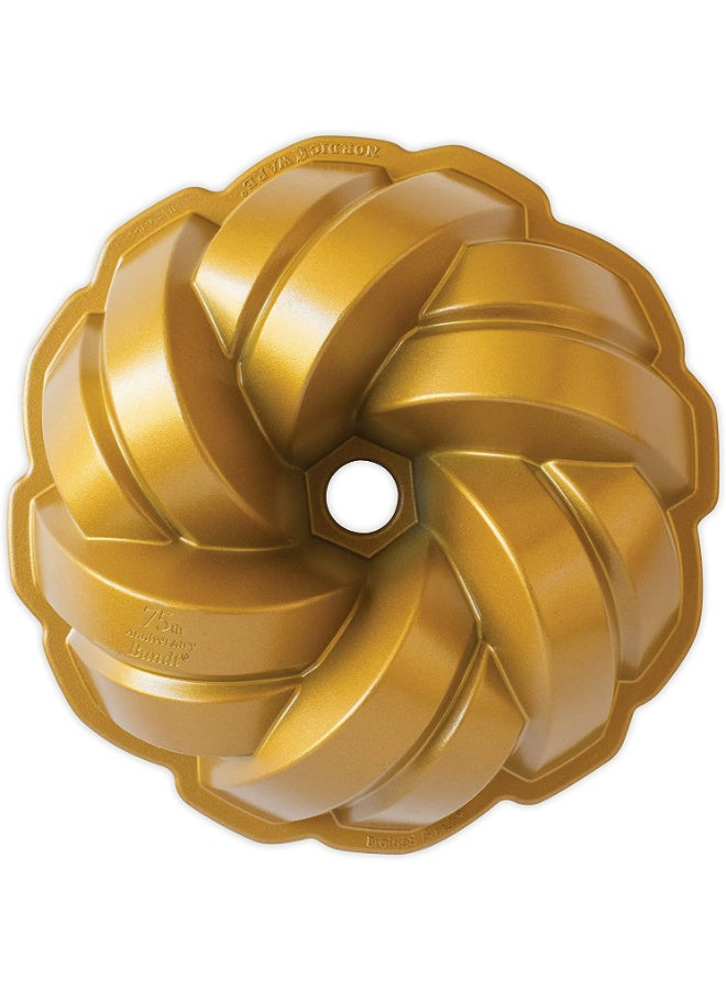 NORDICWARE Nordic Ware 75th Anniversary Gold Braided Bundt Pan - Image 2