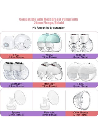 10 قطع من حشوات مضخة الثدي مقاس 13/15/17/19/21 مم ومسطرة، متوافقة مع Momcozy S12 Pro/S9 Pro/S12/S9 - view 3