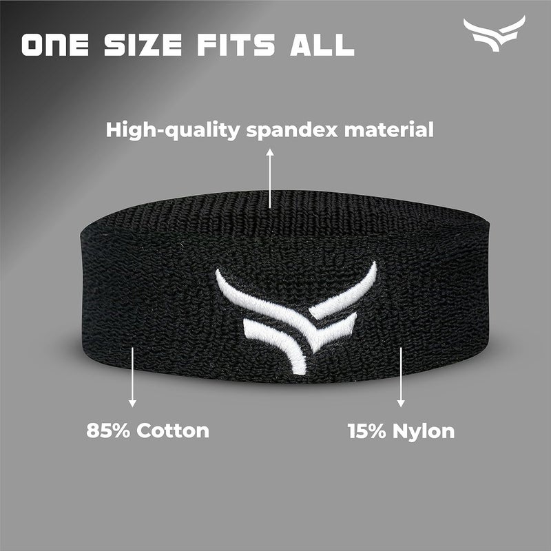 XTRIM Unisex Head Band, Head Band for Men, Head Band for Women, Hair Band, Moisture-Wicking, Comfortable Fit, Breathable Fabric, Highly Elastic (Black) - Image 5