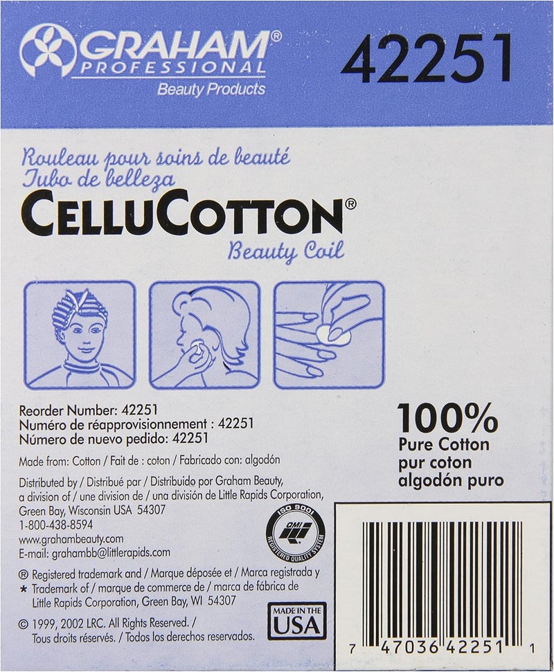 Graham Cellucotton Beauty Coil - 100% Pure Cotton, 40 Feet Roll for Facials and Skin Care - Image 2
