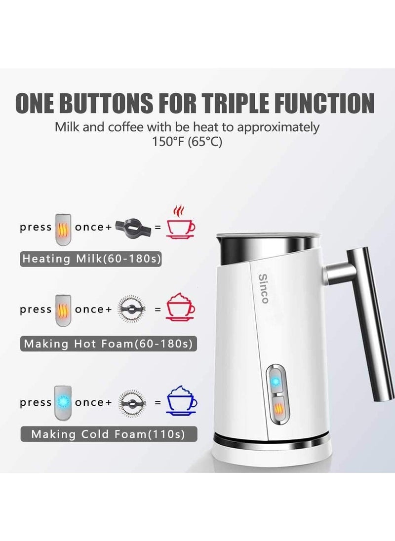 Sinco Milk Frother, Electric Milk Frother Steamer, Automatic Cold Hot Milk Frother Warmer, Coffee Frother Milk Heater - pzsku/Z14DF029C202CFC40CF0AZ/45/_/1714596781/391cb2d9-7038-4039-b039-90d4e604d40a