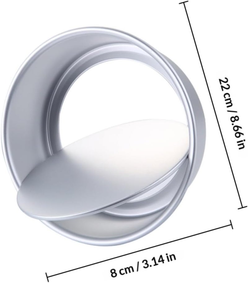 Lurrose Non-stick round 8-inch Aluminum Cake Mold DIY Baking Pan Mousse Cake Pan Household Baking Supplies - Image 2