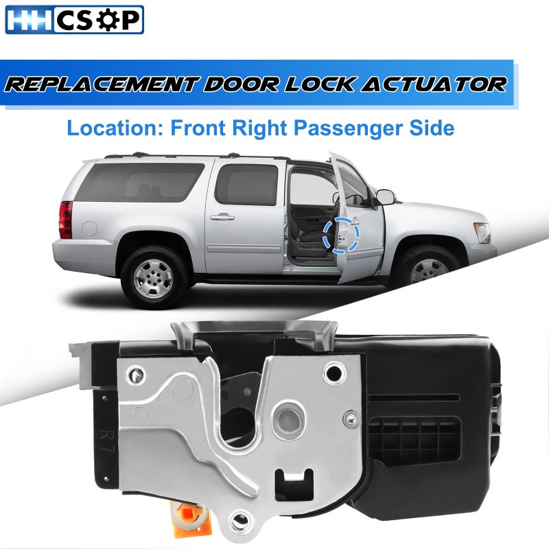 HHCSOP Front Right Passenger Side Door Lock Latch Actuator for 2007 2008 2009 2010 2011 2012 2013 2014 Chevy Silverado Suburban Tahoe Impala Escalade ESV EXT GMC Sierra 1500 2500 3500 HD Yukon XL - Image 2