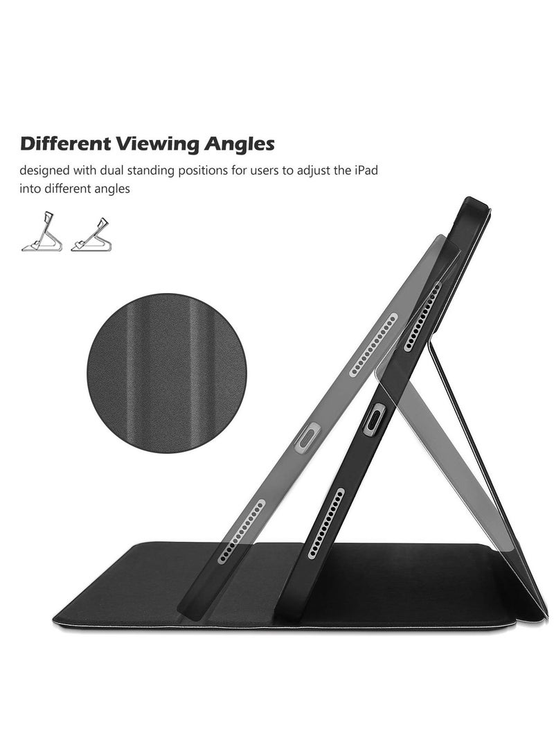 Procases Ipad Air 5 4 Case 10.9 Inch 2022 2020 With Pencil Holder Slim Protective Folio Stand Cover For Ipad Air 5Th 4Th Generation 10.9 Inch Black - Image 3