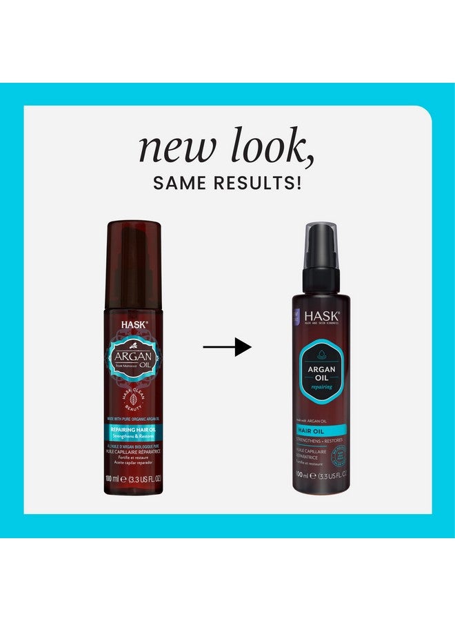 هاسك زيت هاسك أرجان لإصلاح الشعر ولمعانه لجميع أنواع الشعر، نباتي، آمن على اللون، خالٍ من الغلوتين والكبريتات والبارابين - عبوة من 3 قطع - Image 2