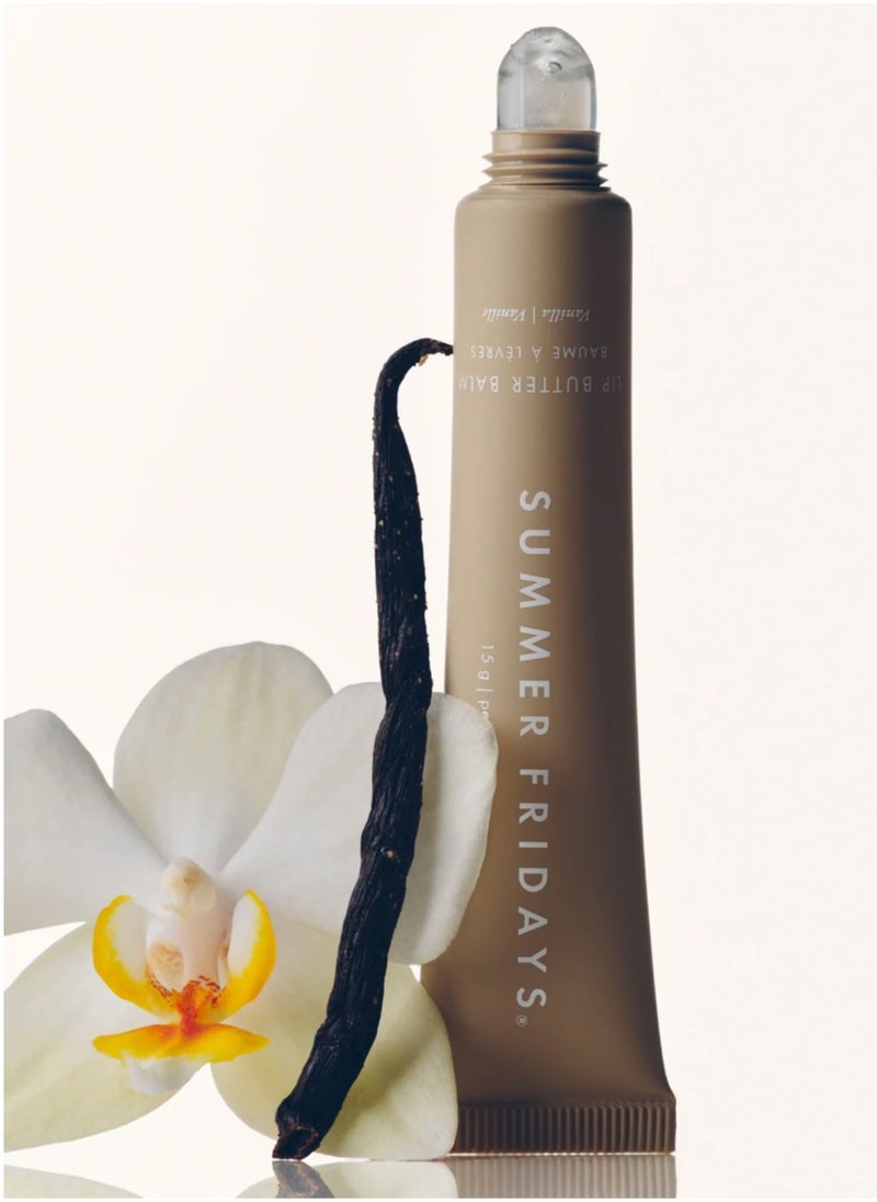 SUMMER FRIDAYS - Summer Fridays Lip Butter Balm - Conditioning Lip Mask and Lip Balm for Instant Moisture, Shine and Hydration - Sheer-Tinted, Soothing Lip Care - Vanilla (.5 Oz) - Image 1