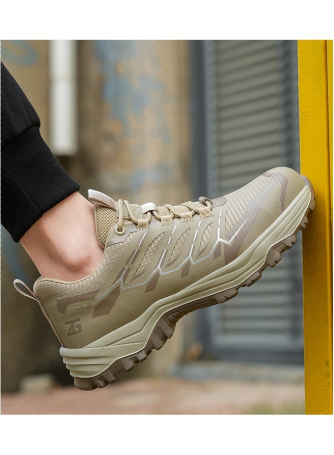 NIBEMINENT Men's Comfortable Safety Shoes Protective Steel Head Anti-smash Anti-stabbing Wear-resistant Breathable Safety Shoes - Image 2