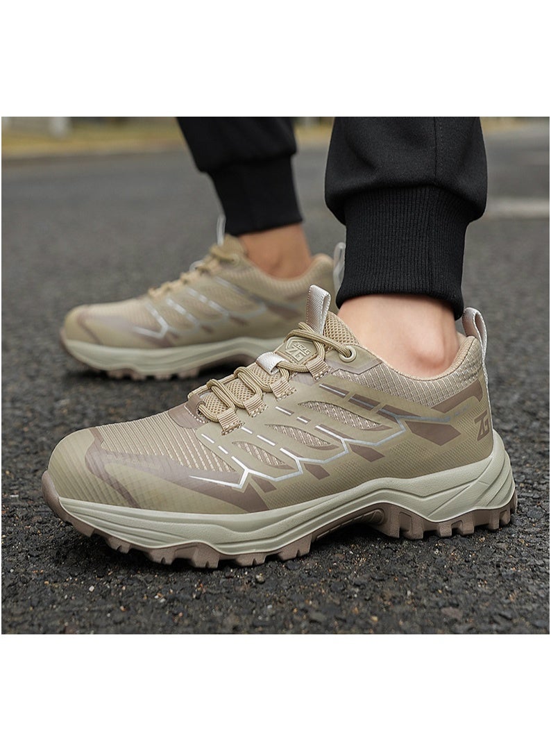 NIBEMINENT Men's Comfortable Safety Shoes Protective Steel Head Anti-smash Anti-stabbing Wear-resistant Breathable Safety Shoes - Image 1