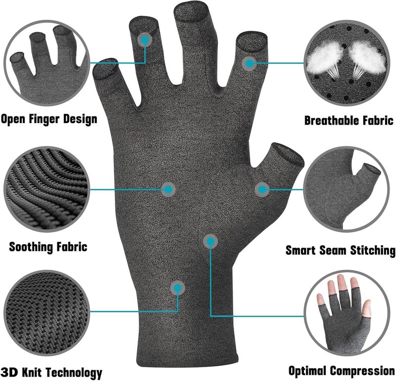 Cetaplast Arthritis Compression Gloves for Arthritis for Women and Men for Pain Relief Rheumatoid and Osteoarthritis Gloves (Small) - Image 5