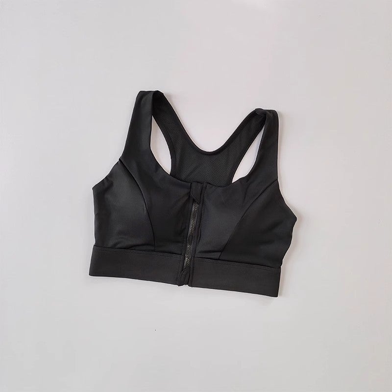 Front Zipper Sports Underwear Women'S Shockproof High Strength Fixed Cup Fitness Training Vest Beautiful Back Fitness Yoga Bra - Image 3