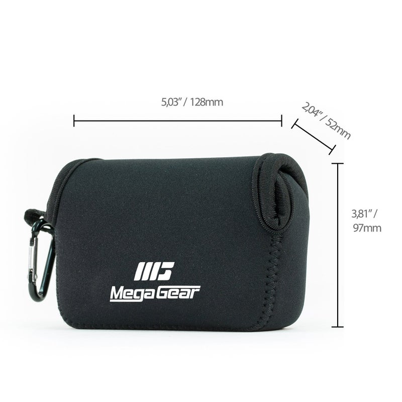 MegaGear Canon Powershot Sx730 Hs, Sx720 Hs, Sx710 Hs, G16, G15 Ultra Light Neoprene Camera Case, With Carabiner - Black - MG1245 - Image 2