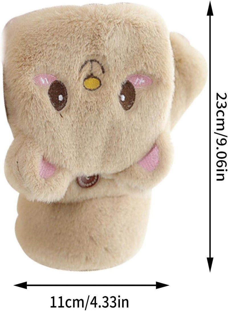 GGOOT Convertible Mittens Women,Women Winter Gloves | Warm Soft Plush Convertible Mittens, Cartoon Bear Convertible Flip Top Gloves For Winter  - Image 4
