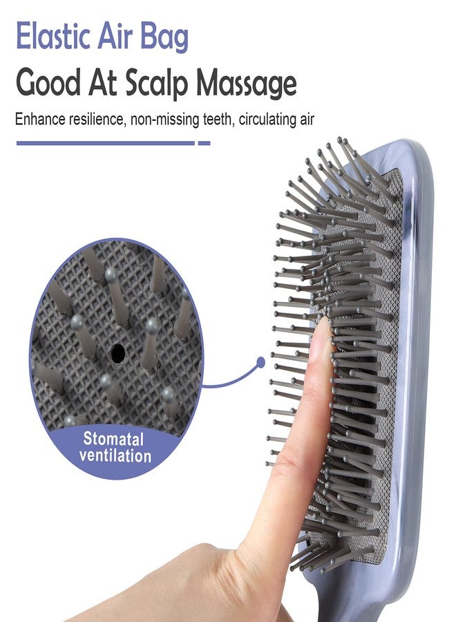 WIN SUN Paddle Brush with Air Cushion in Marble Effect，Good Massage and Good for Detangling, Straightening Hair and Blow Drying. - Image 2