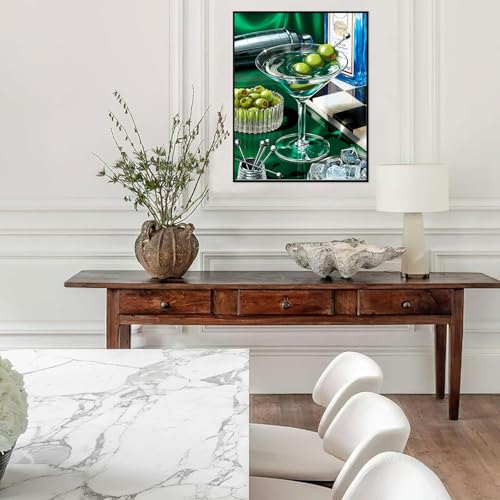 DAZZLEDOTS Diamond Art Kits for Adults, Cocktail Diamond Painting 5D Diamond Art Kits for Beginners Retro Cocktail DIY Full Drill Paint by Diamonds Dot Gem Art for Home Wall Decor 12x16Inch - Image 3