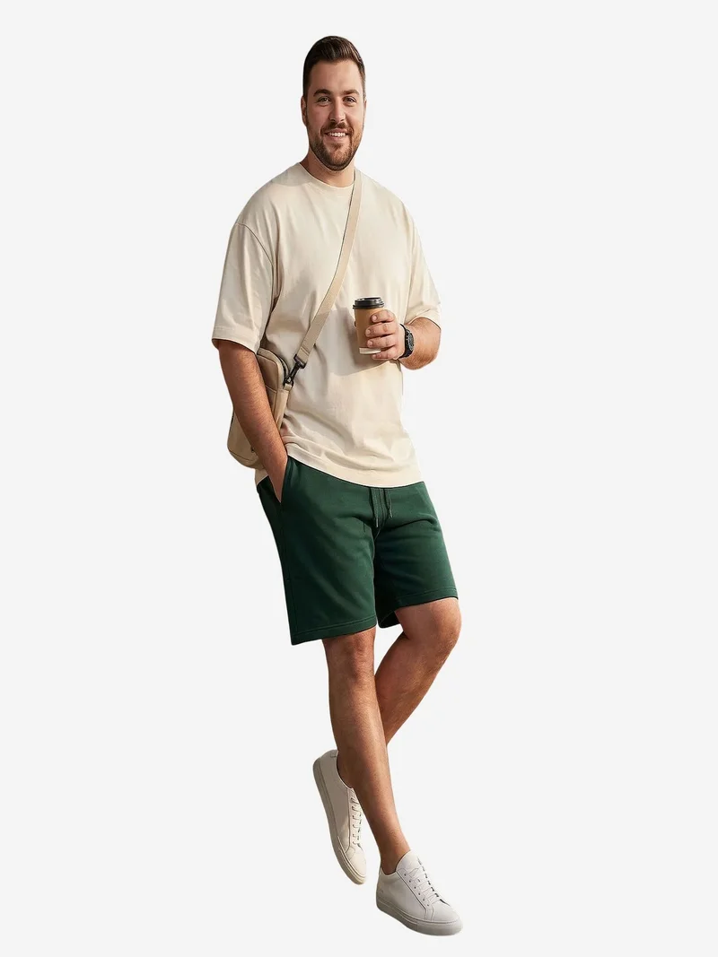 Tommylife Multicolor TOMMY Men's Mid Waist Drawstring Shorts for Men | Best Price UAE