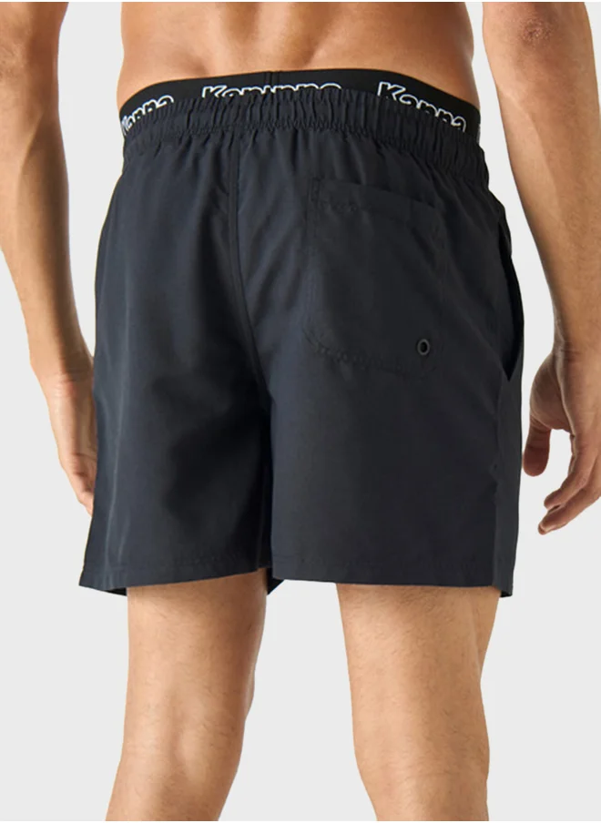 كابا Logo Drawstring Swim Shorts